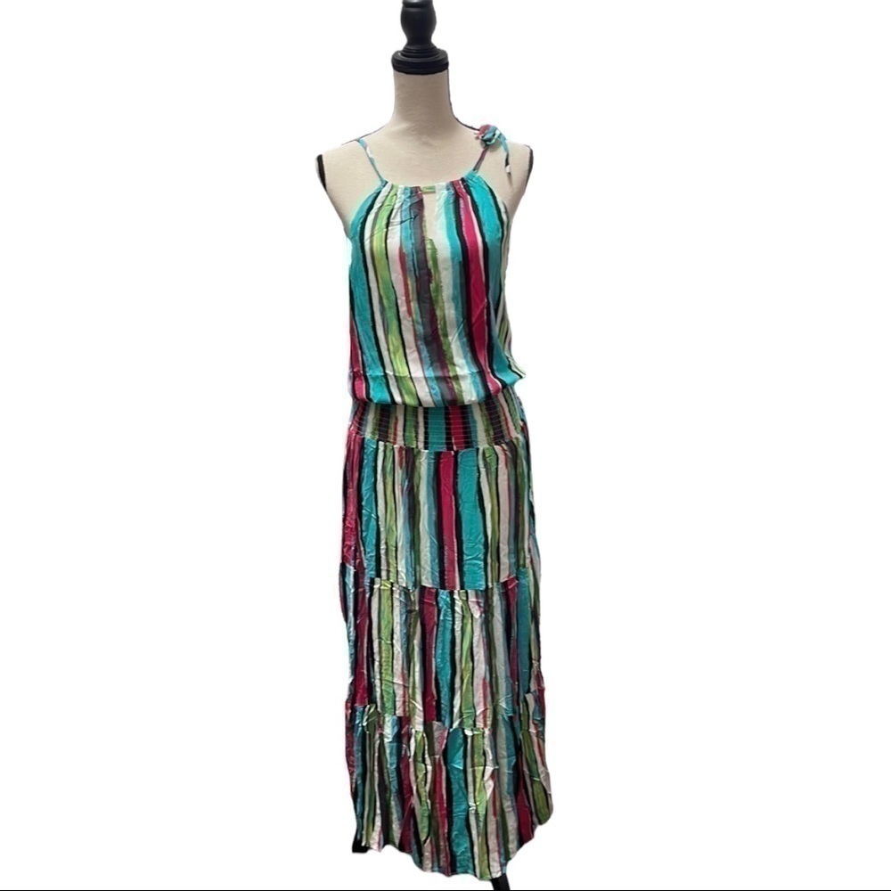 ♥️PETALROZ♥️MULTI  color Maxi dress size (large)